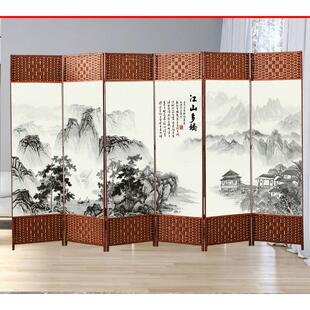 简易屏风折叠推拉卧室房间隔断帘家用客厅进门遮挡墙移动挡床玄关