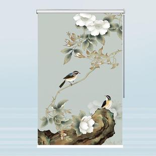 定制卷帘拉帘遮光客厅卧室厨房办公室书房防水升降手拉窗帘免打孔