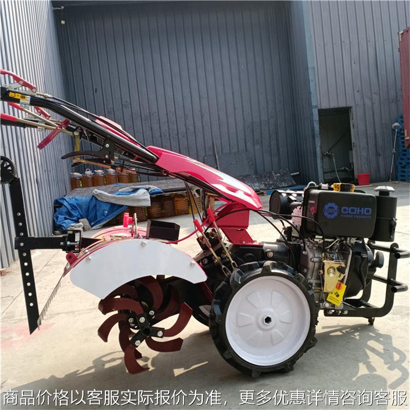 物优价廉直连四驱微耕机 硬地松土柴油中耕机 195型除草旋耕机