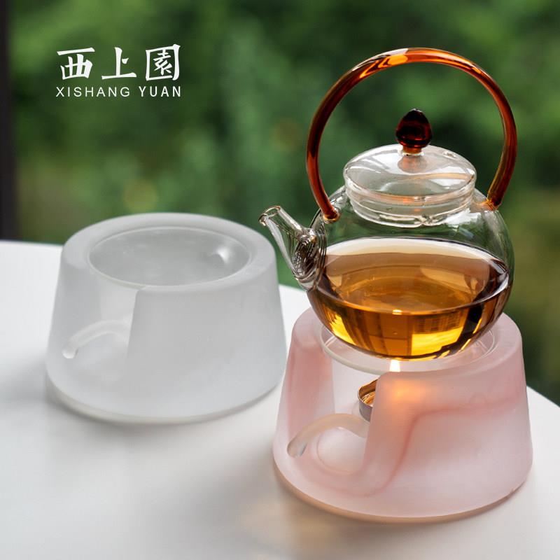 高硼硅玻璃壶花茶保温底座蜡烛温茶座水晶暖茶炉公道杯恒温加热炉