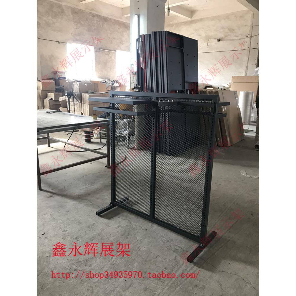 服装展示架双面中岛架运动衣服展架 龙门架衣服中岛架 网格衣中架