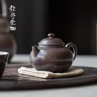 粗陶茶壶带过滤小容量家用泡茶壶茶杯套装 纯手工日式 功夫茶具