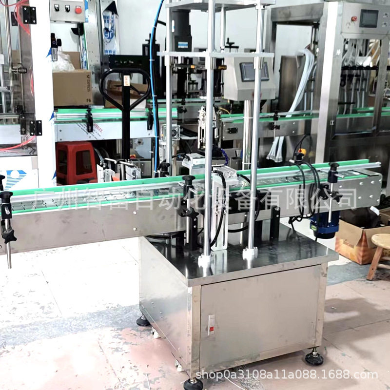 全自动白酒扎盖机玻璃瓶铝盖封旋压口果汁橄榄油小型包装生产线