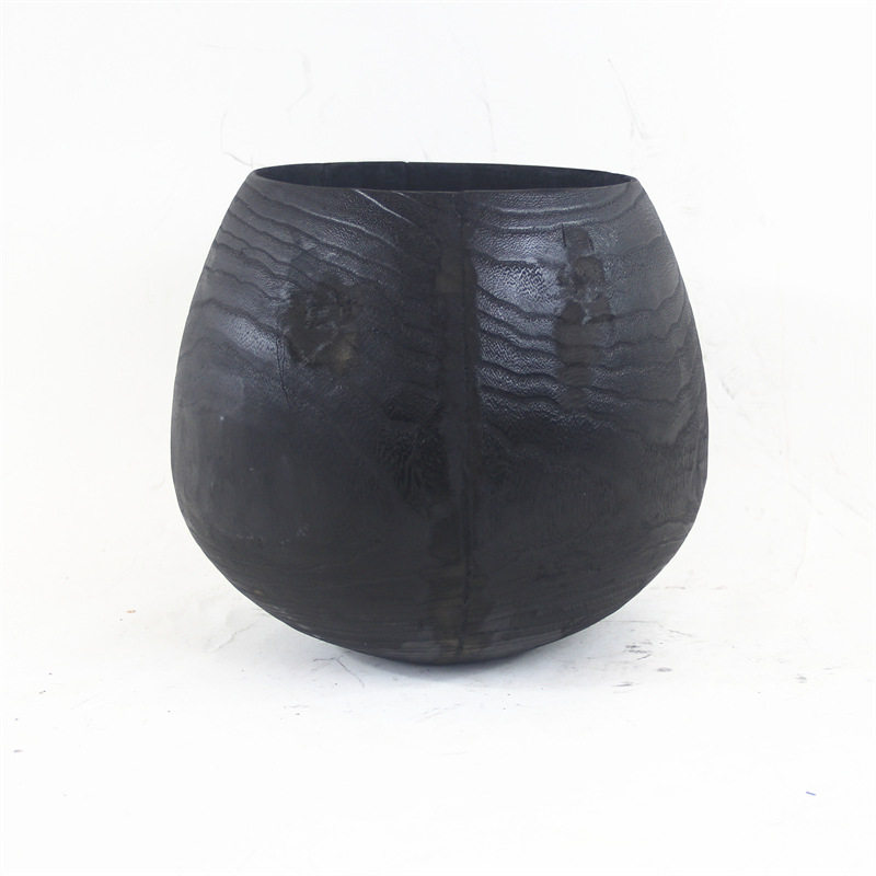 厂家销售侘寂风黑色碳化实木花盆花坛家居民宿别墅客厅摆件装饰品,五金/工具,工业管道及配件,淘宝优惠券,粉丝福利购,淘宝优惠卷