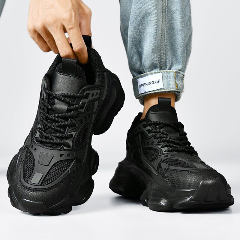 特大码男鞋46厚底加宽老爹鞋47脚肥运动休闲鞋48冬季新款跑步鞋子