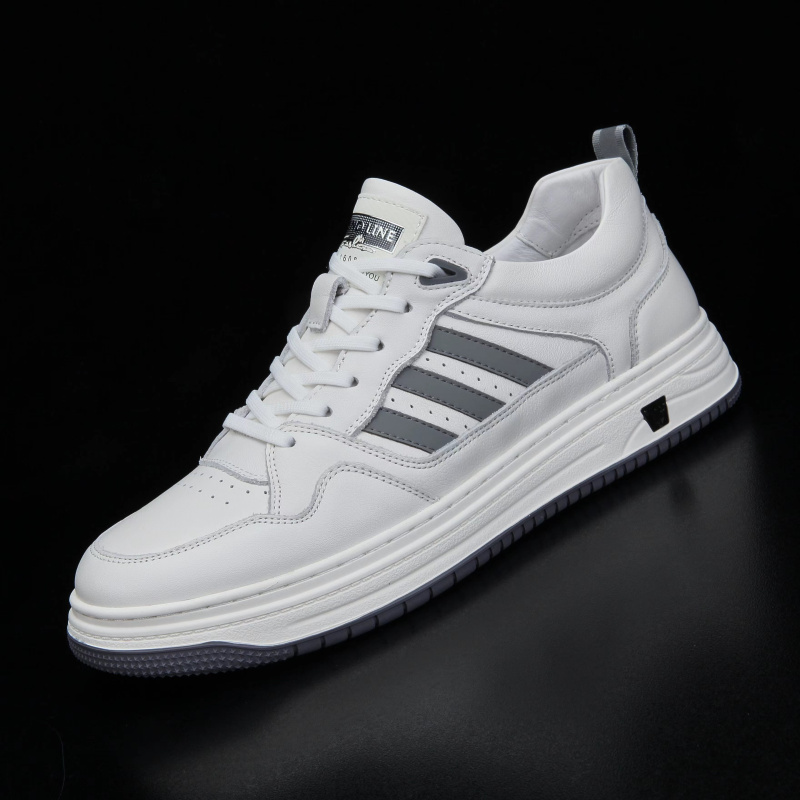 小白鞋男鞋2023新款春夏潮流薄款真皮平板鞋百搭一脚蹬休闲潮男鞋