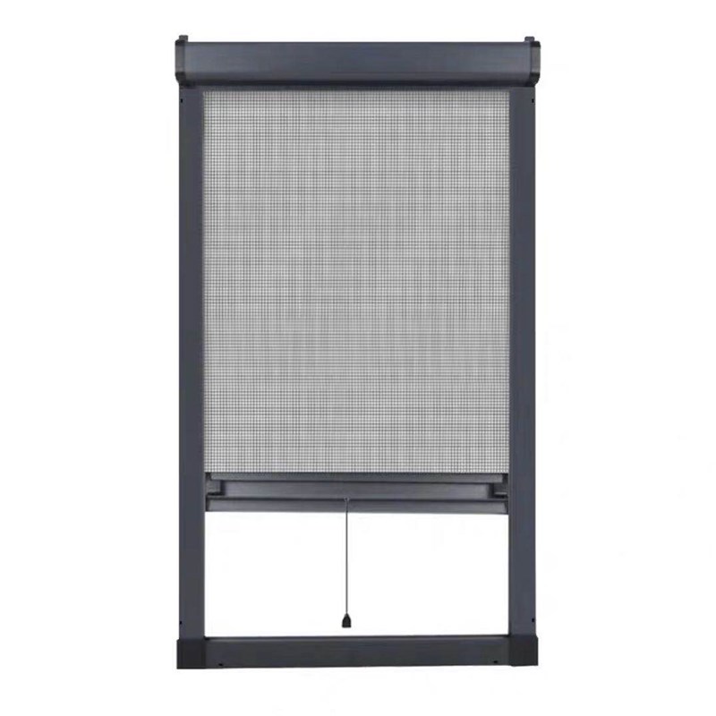 定制304不锈钢网防老鼠纱窗自装卷筒式上下拉伸缩推拉内外平开窗