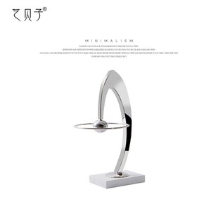 艺贝子轻奢不锈钢抽象几何艺术雕塑软装 S品售楼处桌面摆 家居饰装