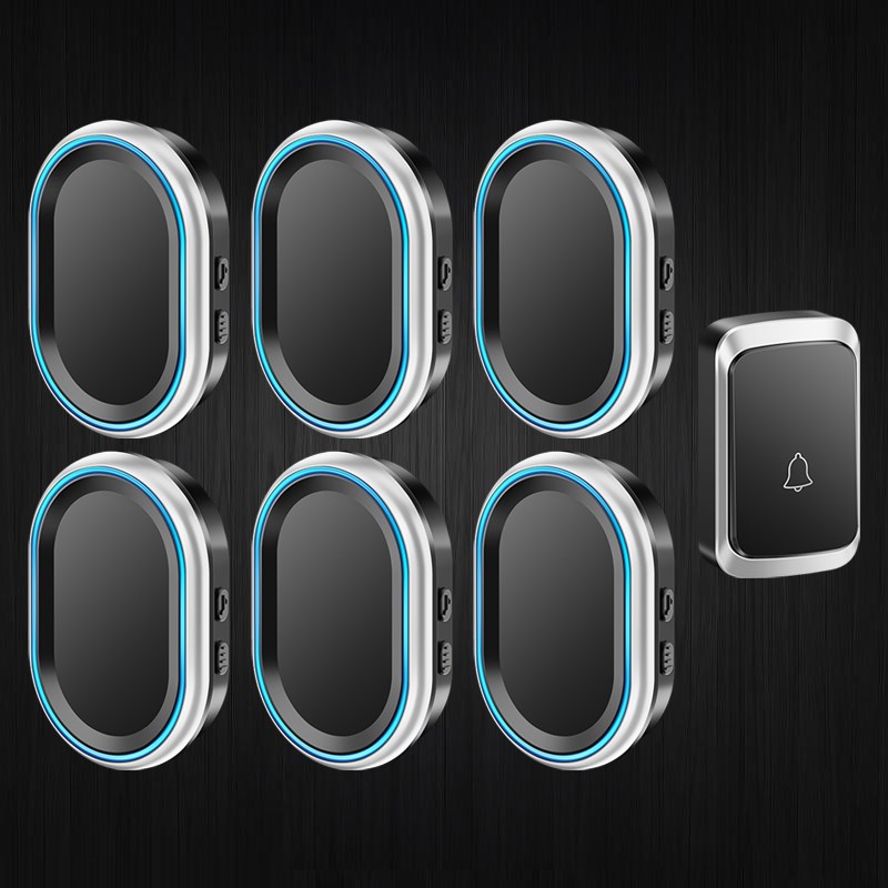 超远距离门铃无线家用一拖六智能电子遥控入户免插电老人呼叫器铃