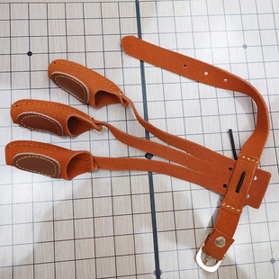 射箭护臂护指软牛皮三指s手套反曲传统美猎弓通用护手护具弓箭配