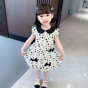女童夏季连衣裙2023新款2岁女宝宝衣服小童夏装儿童洋气公主裙子3