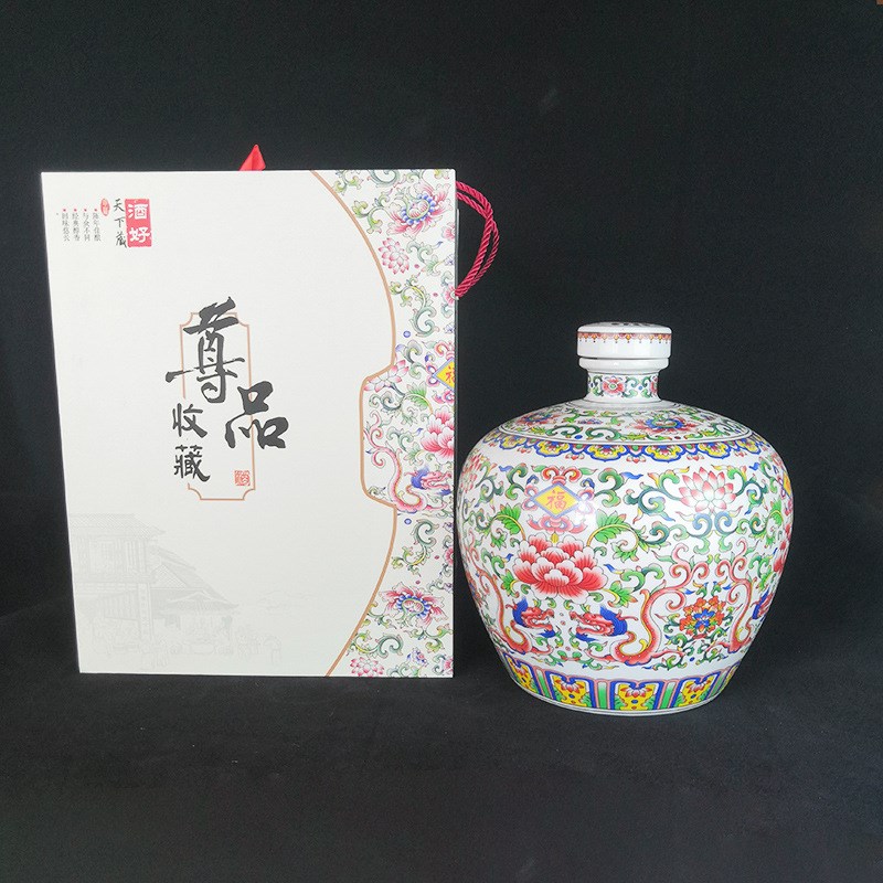 酒坛子陶瓷空酒瓶10斤装带盖家用酒L壶密封泡酒储存酒容器