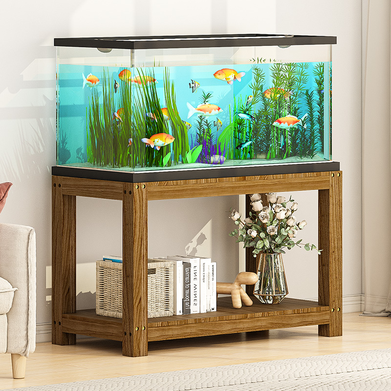 鱼缸架子实木底柜底座托架桌子定制龟缸架水族箱S鱼缸专用架承重
