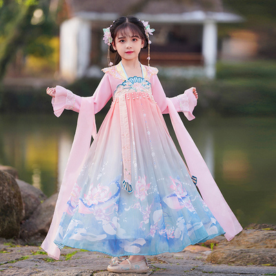 女童汉服2025新款夏季中国风日常可穿儿童古风超仙公主连衣裙唐装