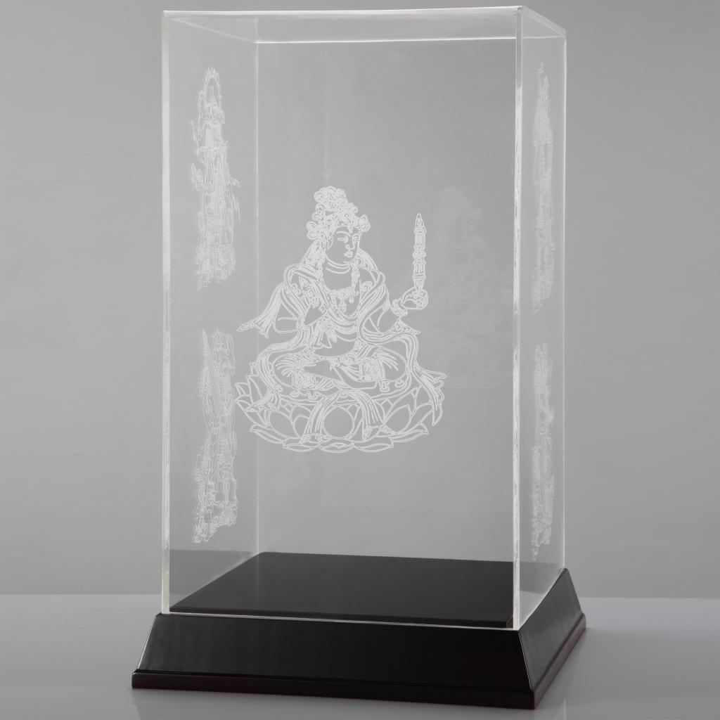 宝箧印陀罗尼塔五轮塔舍利塔宝箧印塔佛塔像有Q机玻璃罩3号带底座