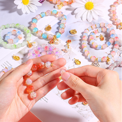 手链diy儿童串珠手工材t料穿珠子女孩生日礼物的女童W玩具子6小首