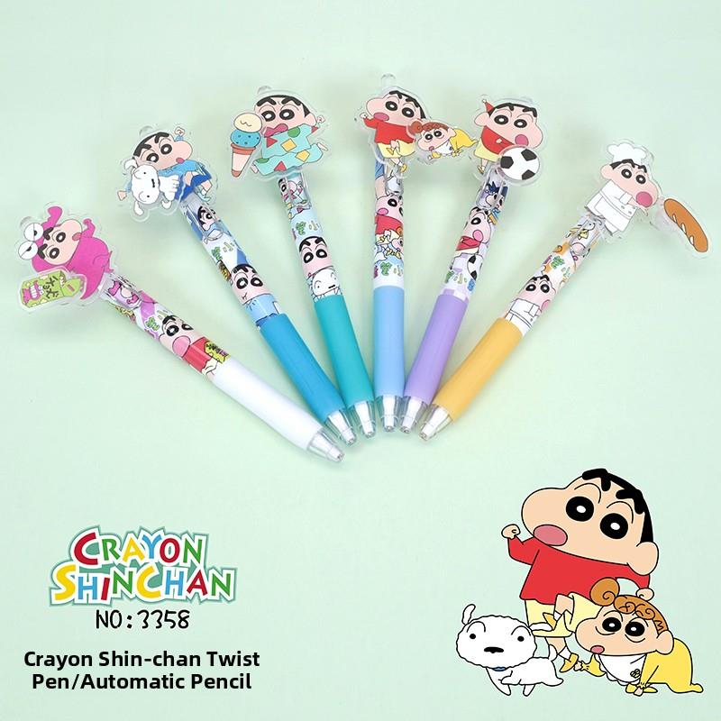 蜡笔Shin-Chan旋转机械铅笔Nohara新野之助减压旋转文具学生机械
