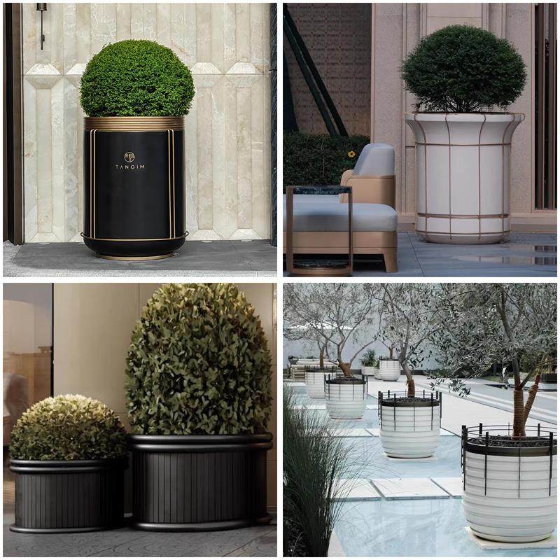 户外铁艺花箱不锈钢种植槽可移动大树池广场景观花钵道路隔断花架,商业/办公家具,花坛/花箱,淘宝优惠券,粉丝福利购,淘宝优惠卷