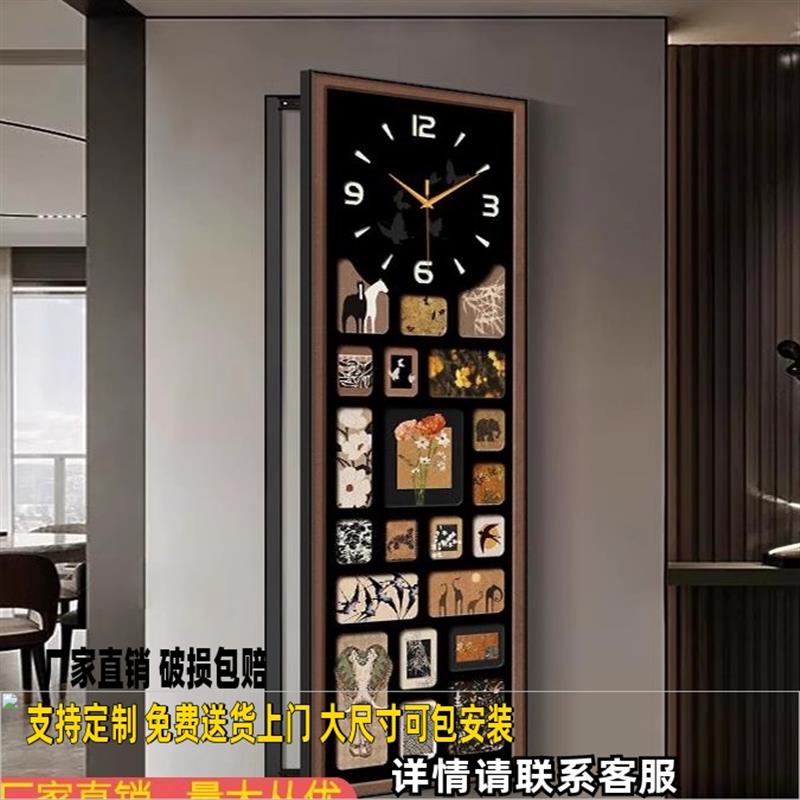 挂画时钟电表箱中带尺寸遮挡闸盒竖版装饰画大配电箱法式古风弱电