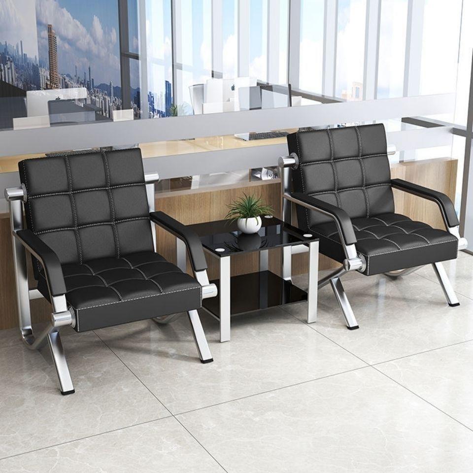 休闲办公室沙发小户型客厅皮艺沙发茶几组合接待会客区铁艺沙发椅