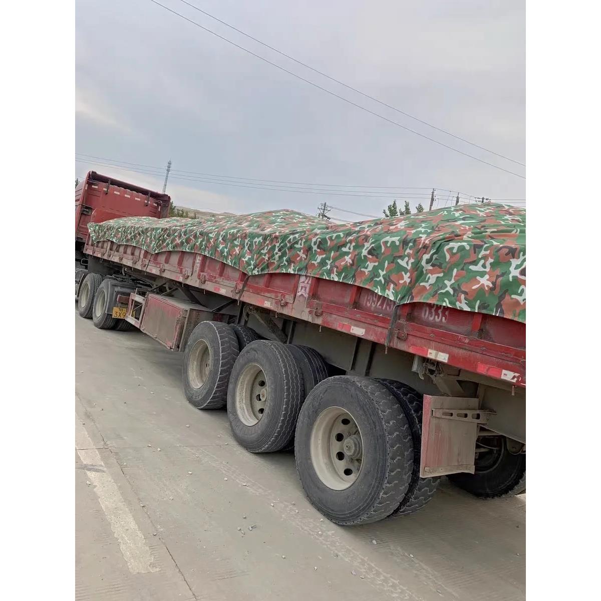 定做货车迷彩篷布拉石子盖布超轻耐磨半挂车蓬布防尘防晒抗刮顶布