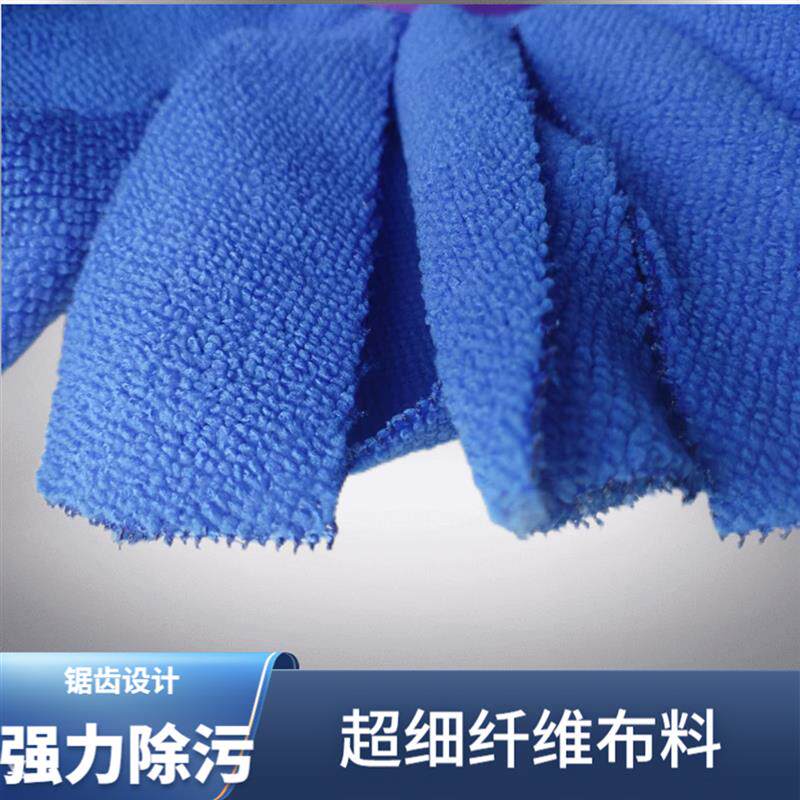16厘米通用旋转拖把头替换装超强吸水不掉毛干湿两用拖把配件