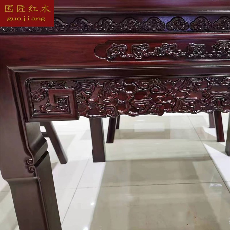 红木八仙桌非洲酸枝餐桌中式仿古实木桌农村堂屋四方桌家用棋牌桌