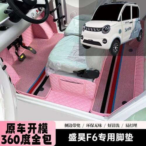 盛昊F6 F6Pro篷车专用代步电动四轮电轿车老头乐全包围电车脚垫