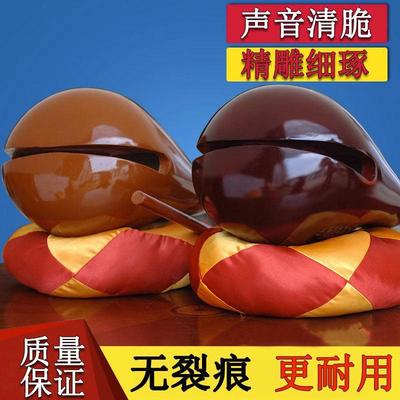 木鱼法器实木家用寺庙木鱼打击乐器打坐香樟木木鱼摆件