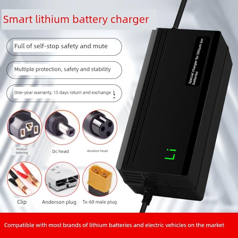 12V锂电池一体充电器12.6V10A5A三元智能聚合物18650集快速充电通