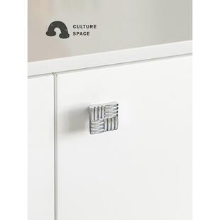 造就工间 覆古简约拉手 铜制极简藤编型柜门抽屉衣柜把手橱柜鞋柜