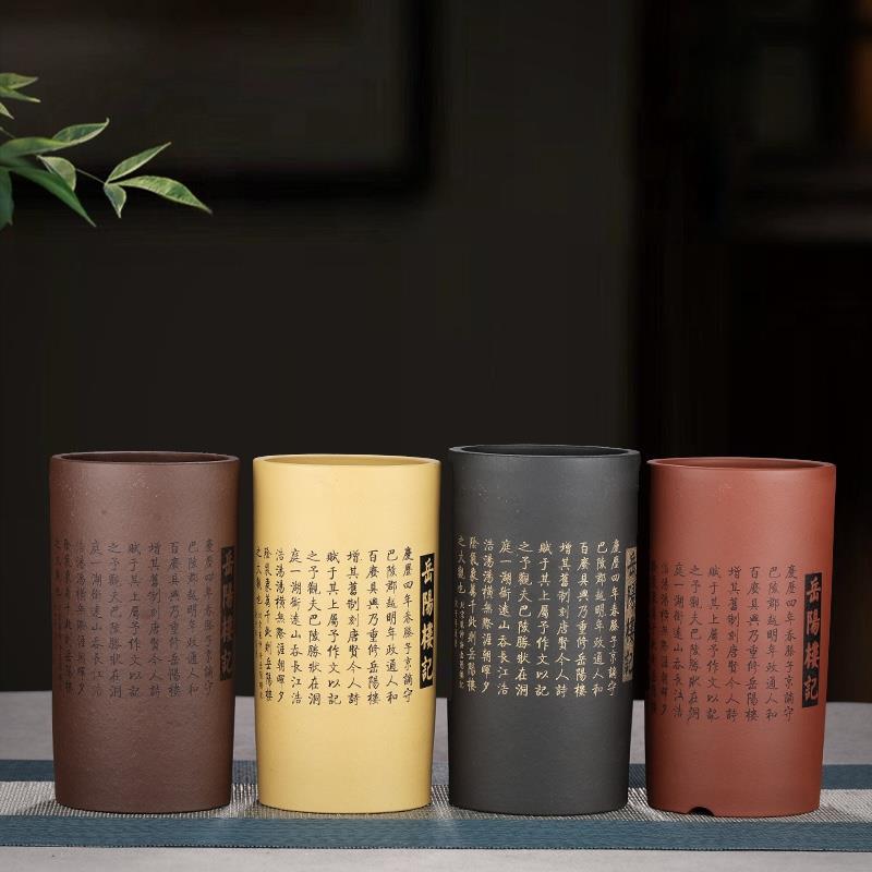 特价精品紫砂花盆小多肉盆景盆兰花专用签筒盆高圆筒厂家直销桌面