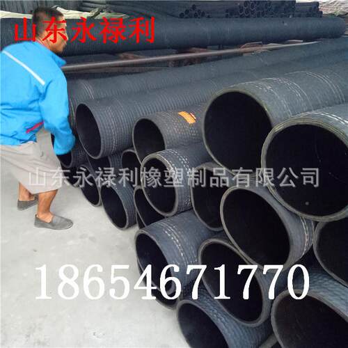 现货钢丝骨架口大径783排水胶夹管布输水吸水沙黑排色橡胶管