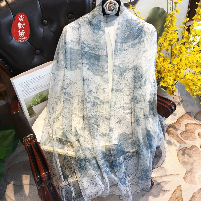 夏季防晒真丝丝巾薄款旗袍披肩坎肩外搭高级感丝巾送妈妈款女礼物,服饰配件/皮带/帽子/围巾,围巾/丝巾/披肩,淘宝优惠券,粉丝福利购,淘宝优惠卷