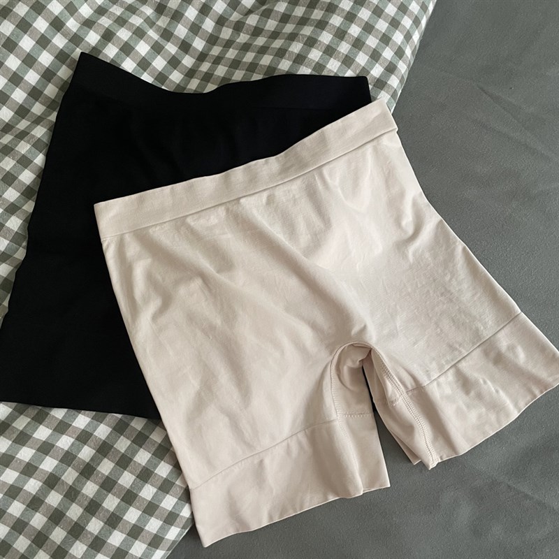 2025新款夏季防走光二合一安全裤无痕薄款中腰宽脚口不卷边打底裤