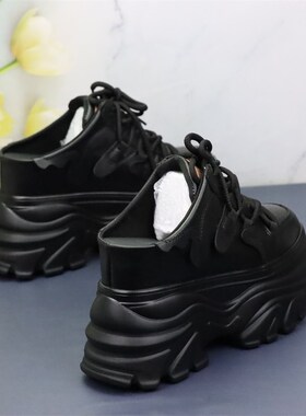 超高跟12cm包头全黑色半拖鞋女2025新款圆头无后跟外穿套脚懒人鞋