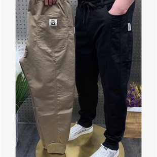 新款 百搭小脚弹力宽松哈伦裤 男士 松紧腰束脚老爹裤 潮 休闲裤 春秋季