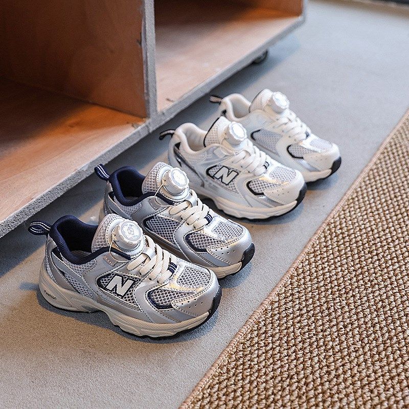 2025春夏新款韩版时尚轻便跑鞋儿童老爹鞋男女童透气网钮扣运动鞋,童鞋/婴儿鞋/亲子鞋,运动鞋,淘宝优惠券,粉丝福利购,淘宝优惠卷