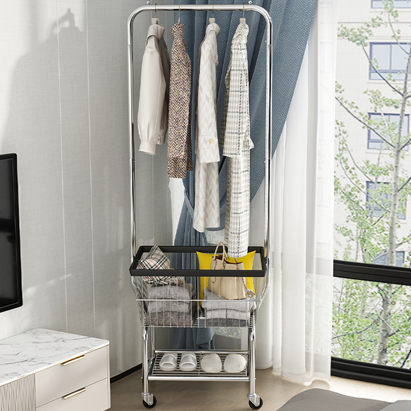 衣架落地卧室衣帽架床头床尾床边晚上睡觉放衣服的隔夜衣收纳神器