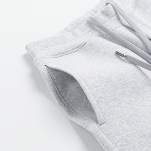 晴空灰纯棉云朵感弹力宽松收脚卫裤 男休闲百搭运动T束脚收口长裤