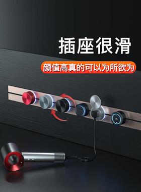 Ubike轨道插座可移动滑轨表面安装电源轨道型插入式餐具柜插座家