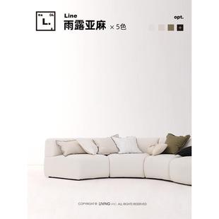 素色棉麻卧室床头靠垫枕客厅沙发抱枕套 法式 LIVING inc.雨露亚麻