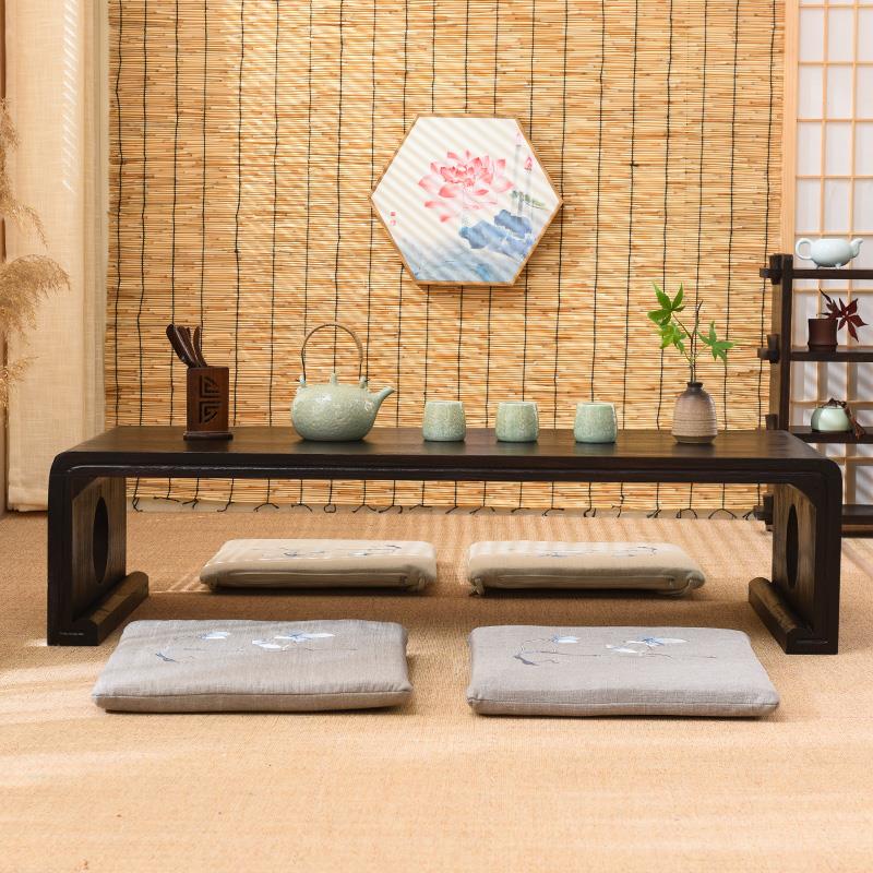 实木中式古琴桌凳飘窗桌榻榻米小茶几炕桌国学桌培训班课桌椅子矮