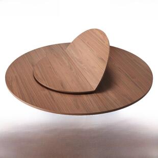 加厚折叠实木圆桌面家用圆形桌新型餐桌圆桌面板加转盘12人圆台面