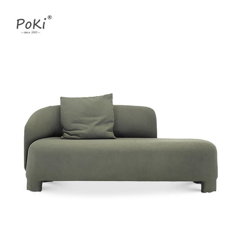 PoKi北欧小户型沙发意式极简客厅圆弧形设计师高端小清新时尚躺椅