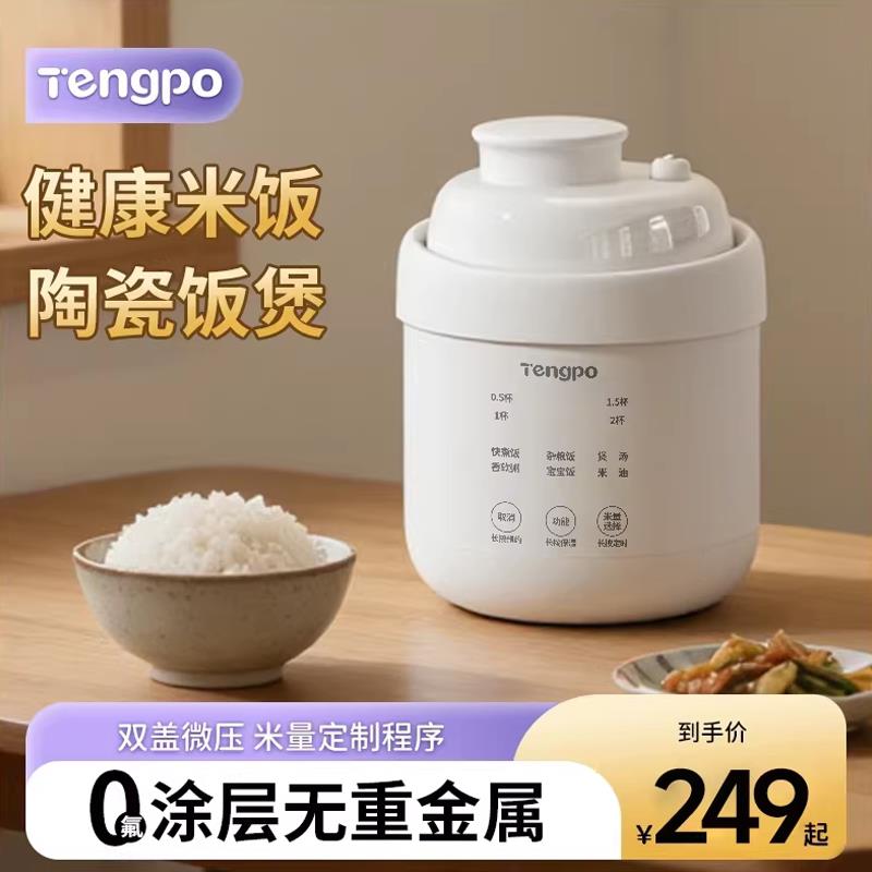 藤婆微压电炖盅家用多功能小型迷你电炖锅炖汤锅煮粥陶瓷电饭锅煲