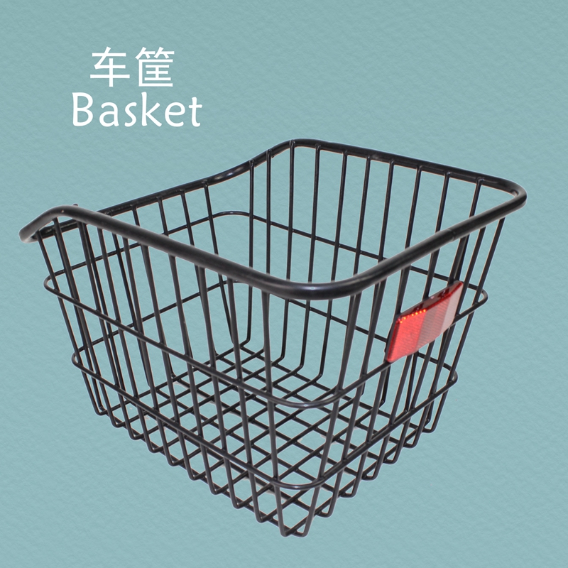 自行车车篮后车筐放书包大号后筐前置山J地车车篮子配件折叠前车