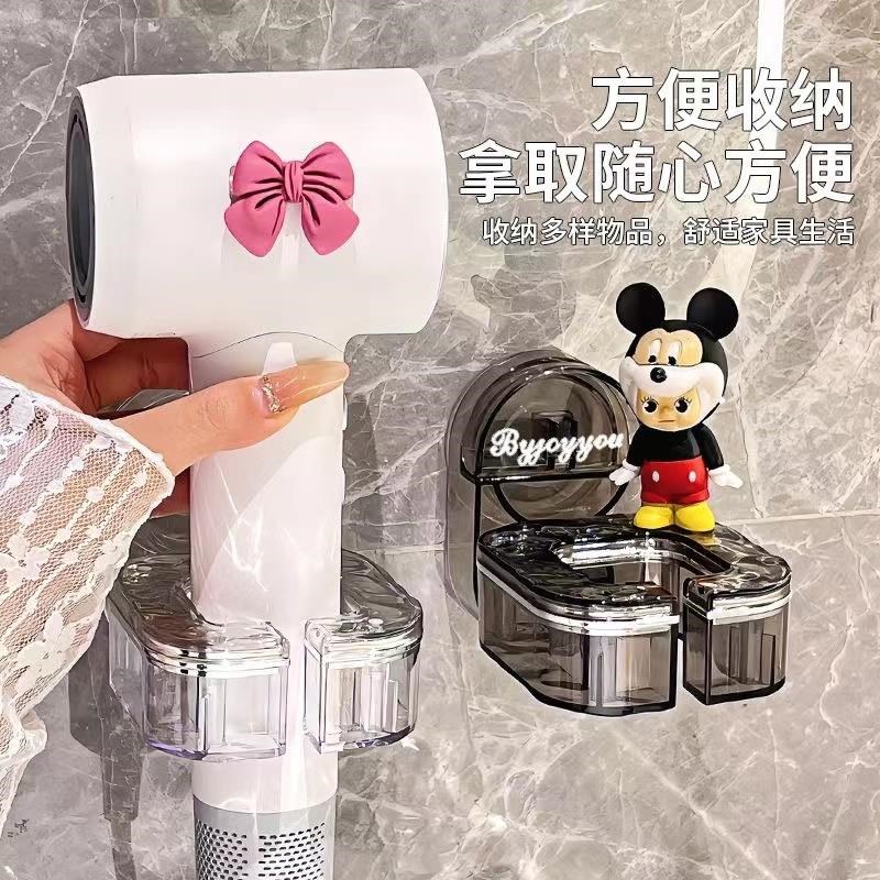 吸盘吹风机支架j懒人置物架免打孔旋转收纳挂架神器吹风机架收纳
