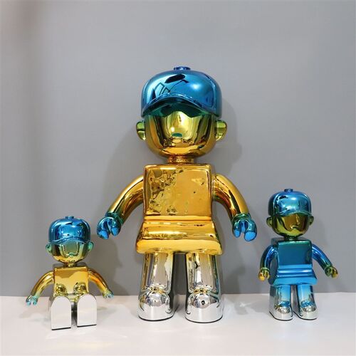 新中式卡通人偶样k板房售楼部卧室客厅书房餐厅电视柜软装饰品摆