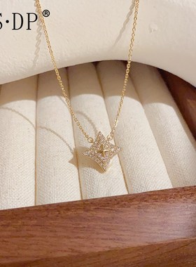 独特小众设计感菱形芒星项链轻奢高级感简约2023年新款时尚锁骨链